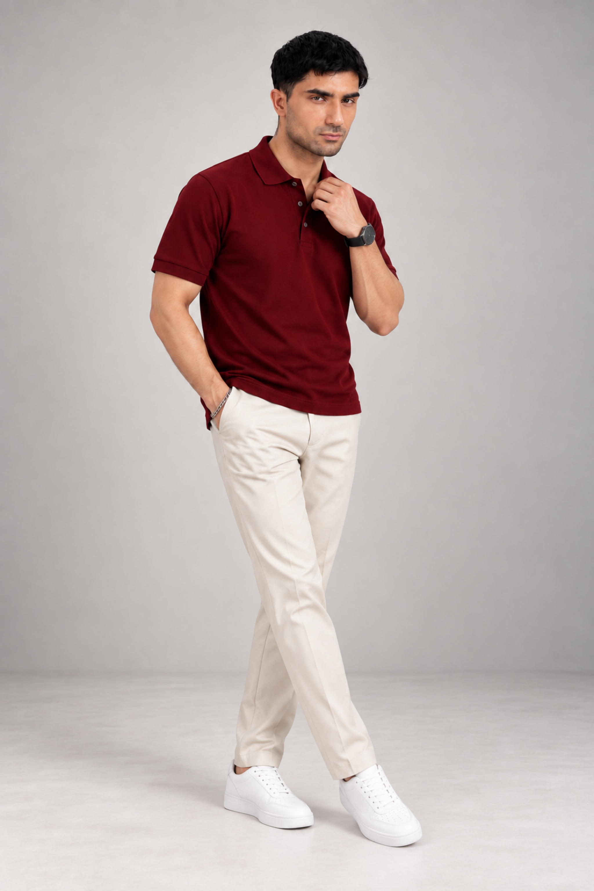 THE EVERYDAY POLO Maroon